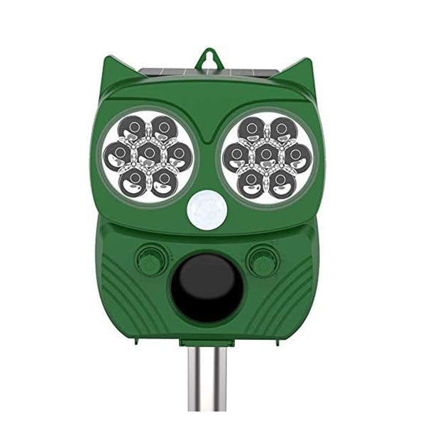 2024 Upgraded  Owl Solar Animal Repellent Ultrasonic Pest Repeller   Motion Detection, LED Flashing Light, Cat Repellent Outdoor, Dog, Squirrel, Raccoon, Skunk, Rabbit, Rodent, Fox, Deer
