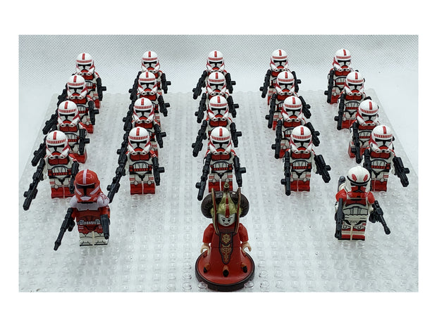 zavicos 13pcs to 25pcs Action Figure Minifigure Building Blocks Custom Brick Design 501st Legion Clone Trooper  Modified