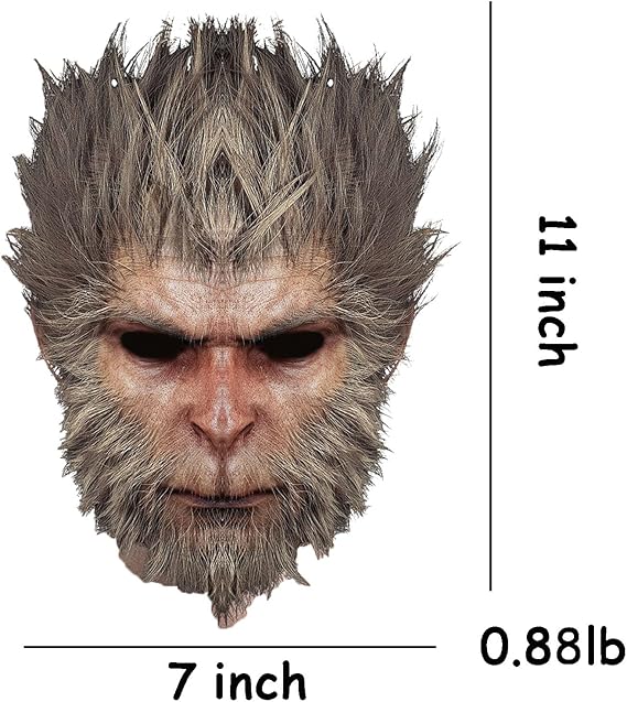 Black Myth Wukong Cosplay Mask Adult Monkey Cosplay Mask Game Same Monkey Wukong Mask