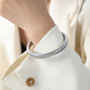 Elegant Stretch Coil Bracelet, Gold and Silver Plated, Flexible Spring Design, Fashion Jewelry for Women