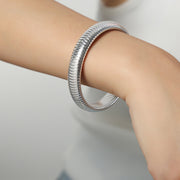 Elegant Stretch Coil Bracelet, Gold and Silver Plated, Flexible Spring Design, Fashion Jewelry for Women