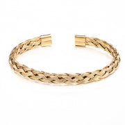 Titanium steel jewelry bracelet weaving Style Sterling Silver Braided Cuff Bracelet Classic Unisex Jewelry Handcrafted Metal Bangle