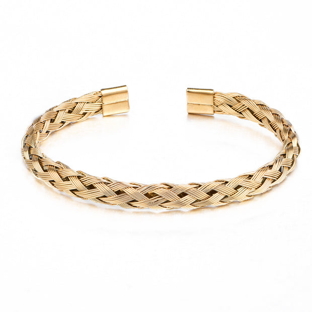 Titanium steel jewelry bracelet weaving Style Sterling Silver Braided Cuff Bracelet Classic Unisex Jewelry Handcrafted Metal Bangle