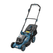 Blue Color25" Brushless Cordless (Self-Propelled) Lawn Mower (75+ Compatible Tools), (2) 4.0Ah Batteries and Dual Port Rapid Charger Included