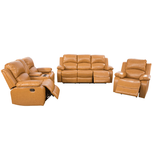 Zavicos  Luxury Recliner Sofa Living Room Set Leather Reclining Sofa and Loveseat Chair Sets Living Room Furniture Sets Recliner Couches for Living Room