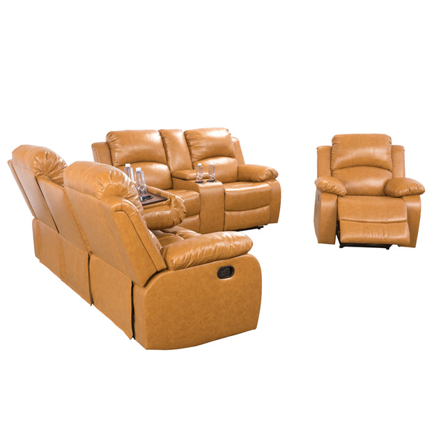 Zavicos  Luxury Recliner Sofa Living Room Set Leather Reclining Sofa and Loveseat Chair Sets Living Room Furniture Sets Recliner Couches for Living Room