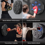 Music Boxing Machine Home Wall Mount Music Boxer Electronic Smart Focus Agility Training Digital Boxing Wall Target Punching Pads Suitable for Home Exercise.
