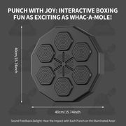 Music Boxing Machine Home Wall Mount Music Boxer Electronic Smart Focus Agility Training Digital Boxing Wall Target Punching Pads Suitable for Home Exercise.