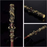 Black Myth: Sun Wukong Game Weapon Ruyi Golden Cudgel,Copper Cloud Rod Alloy and Weapons Furnishings,Pilgrimage to The West-Eripheral Game Model,Desk Decoration Pendant Gift