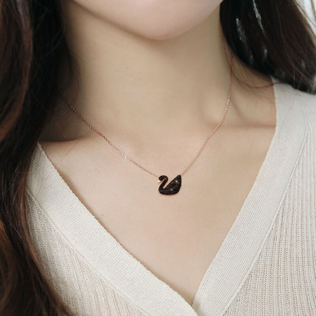 Pendant for Women Swan Pendant   Stainless Steel Necklace