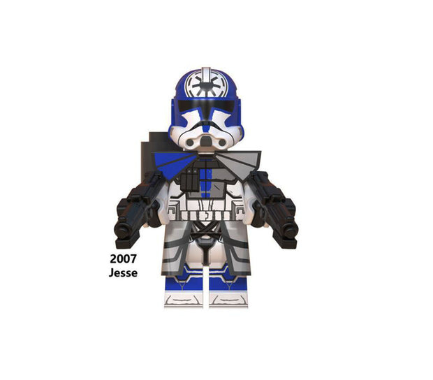 1Pc Free shipping Custom brick Captain Rex  Jess Echo Cody Darth Vader Amidala Star Action Clone Troopers Figures